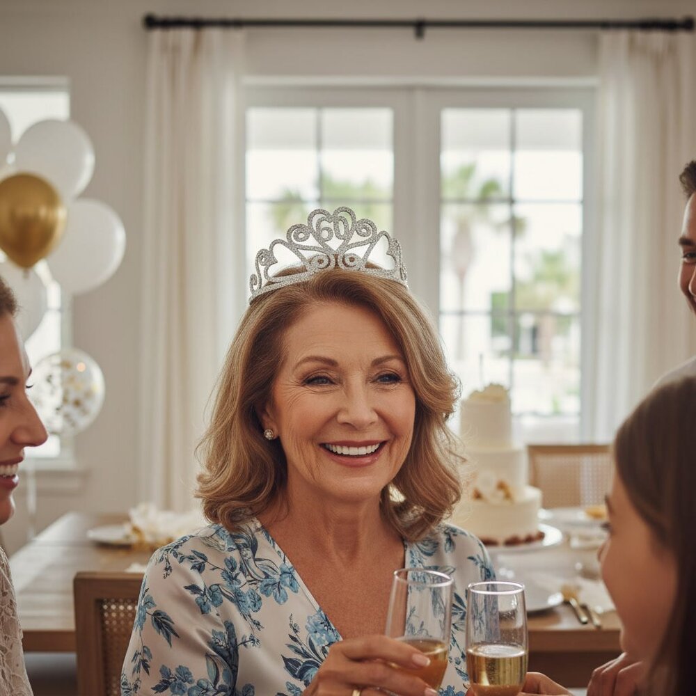 Forum Novelties 60th Birthday Silver Tiara Keepsake Gift One Size